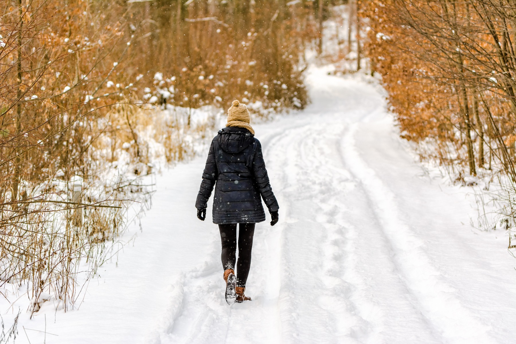 walking in snow