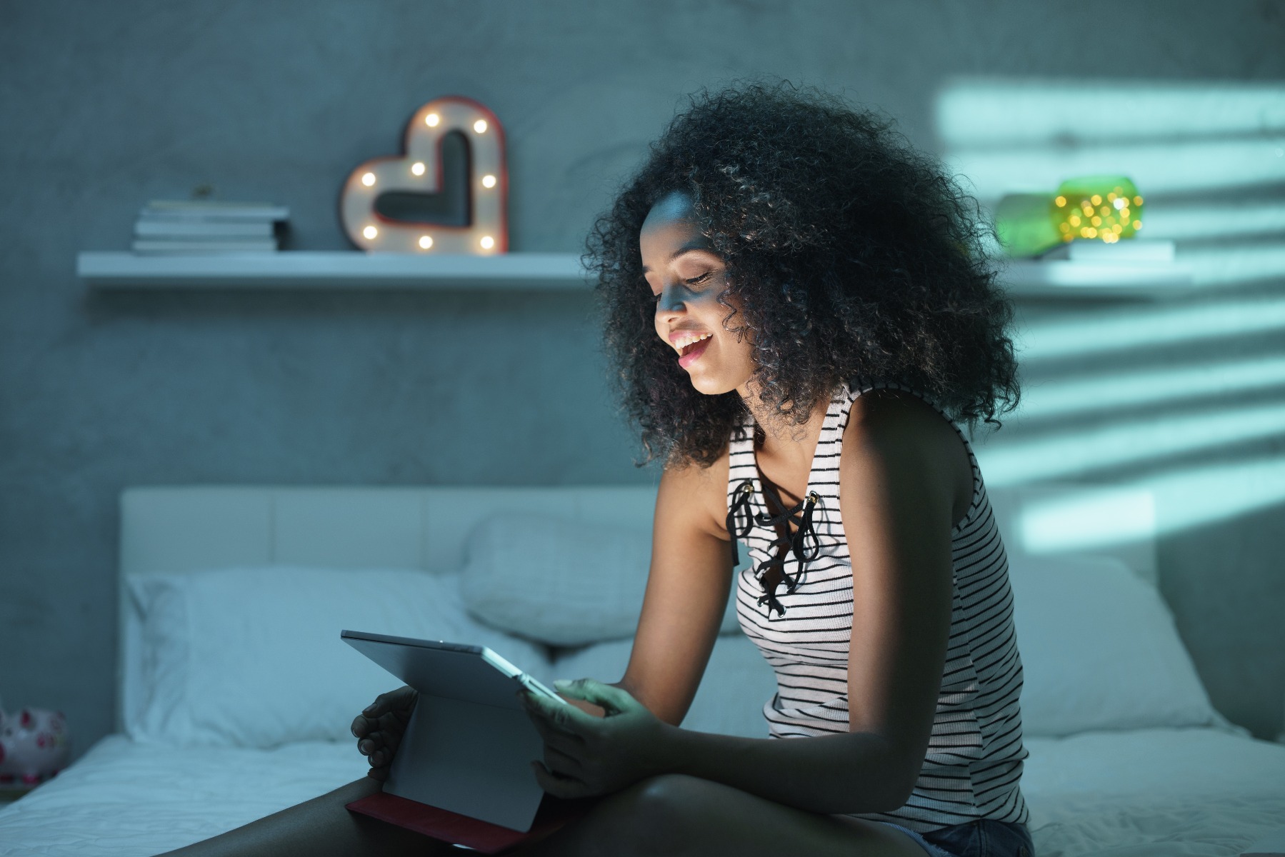 Woman watching ipad