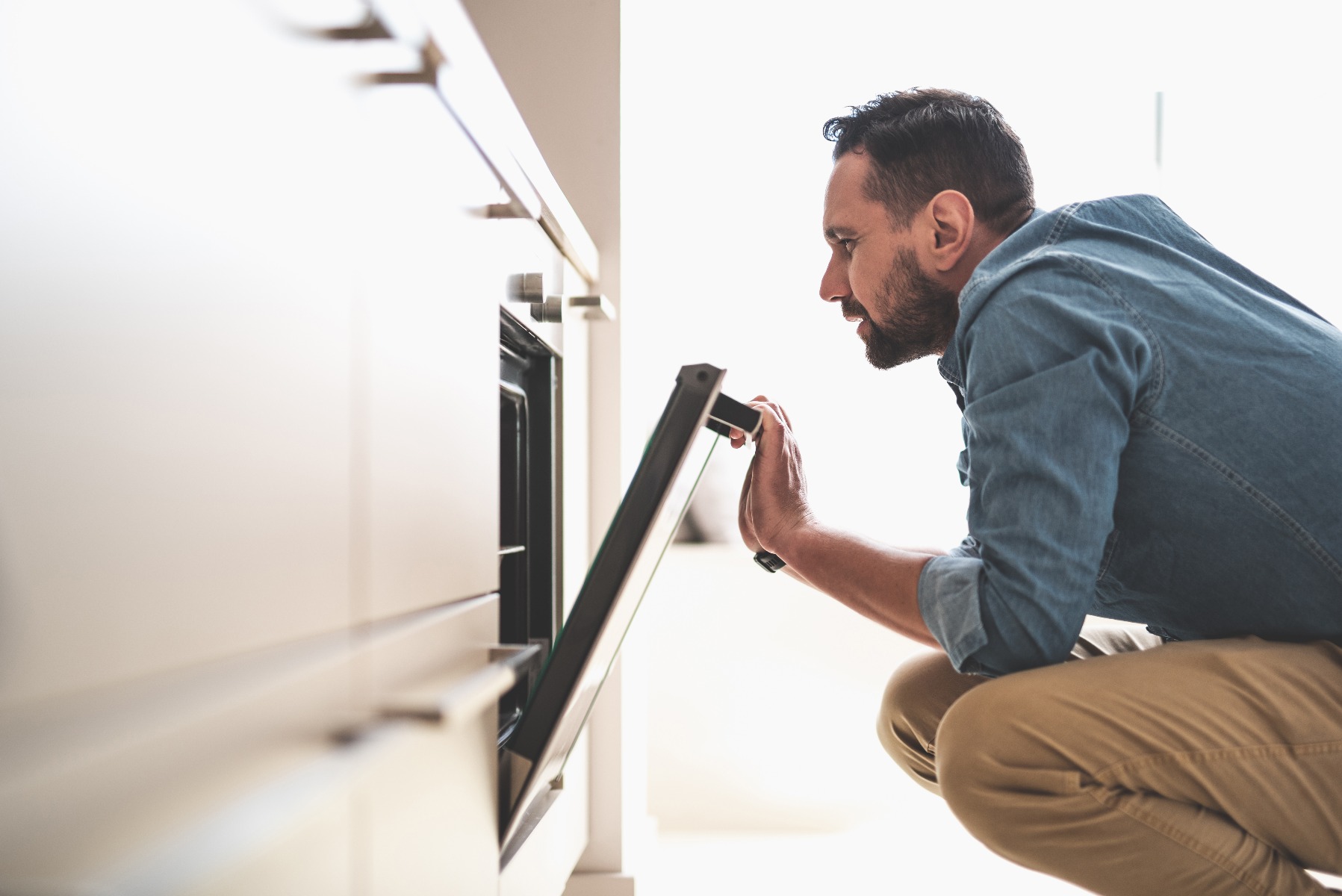Opening oven