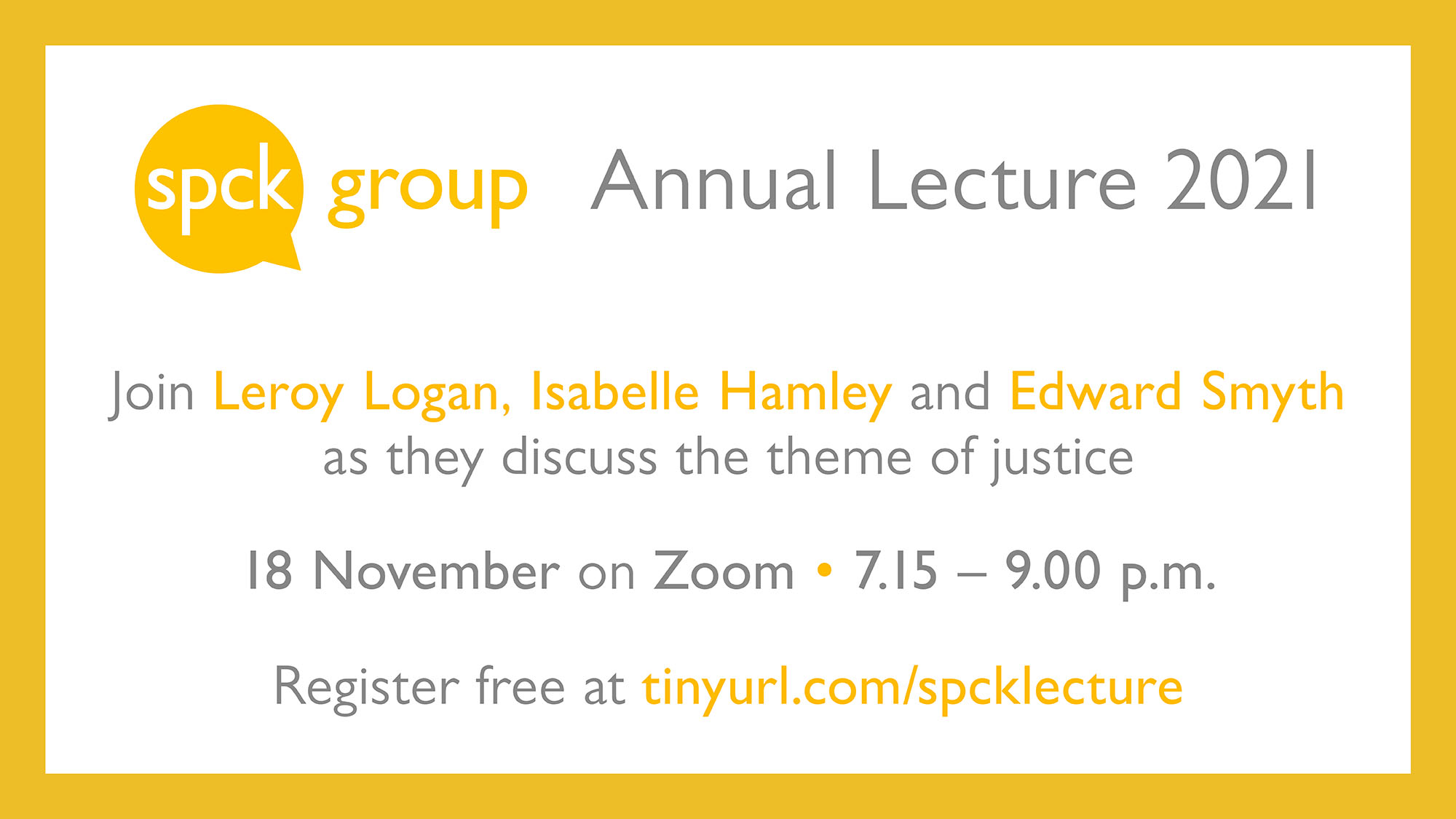 SPCK Group Annual Lecture 2021