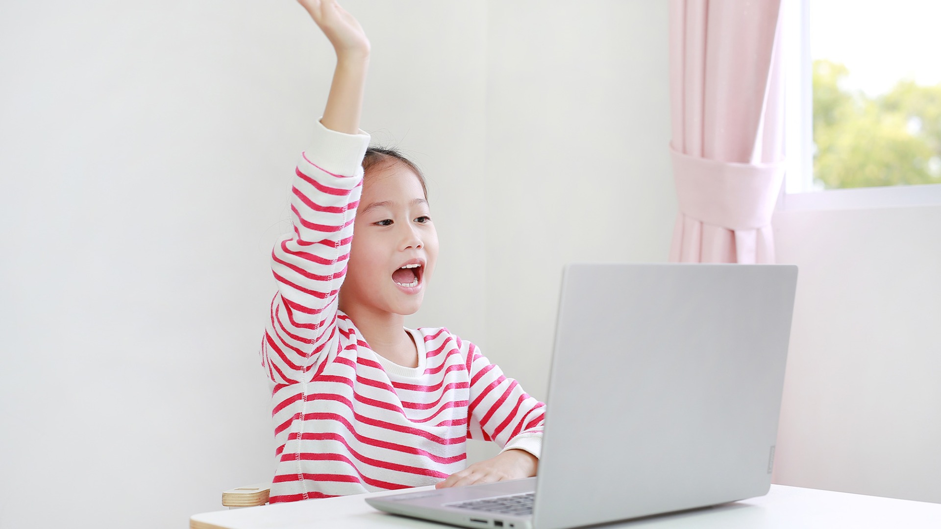 Student on computer